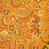 Mustard Yellow Bel Buti Patterned Saree with Trim Latkans